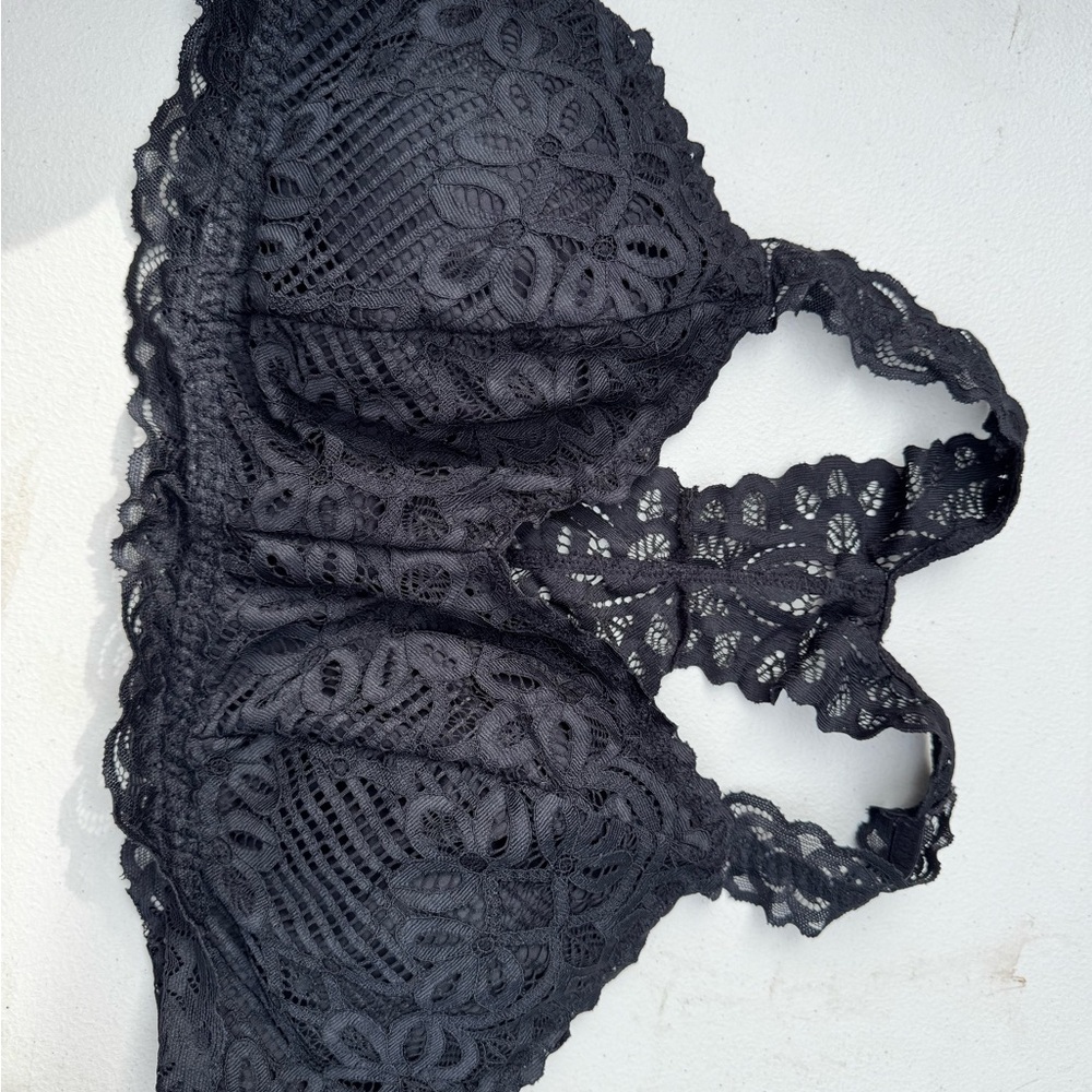 Maurices Black Floral Lace Bralette